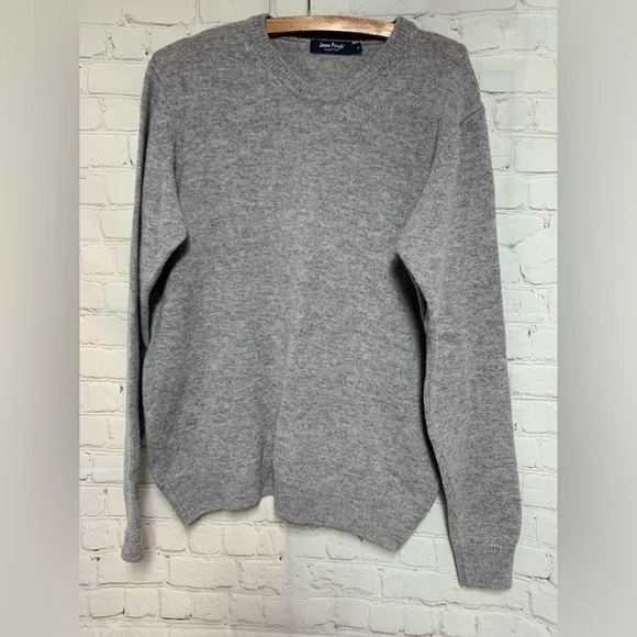 James Pringle Wool Heather Gray Crewneck Sweater Size M - Picture 1 of 4